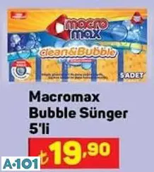 MACROMAX BUBBLE SÜNGER 5'Lİ MACROMAX BUBBLE SÜNGER 5'Lİ